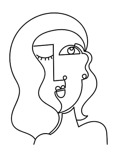 Loopy Line Lady II Figurative Print