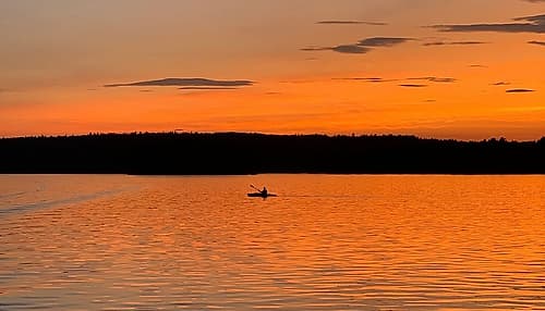 Sunset Canoeing Photography Print