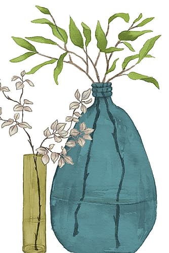 Serenity Accents In Teal Art Print