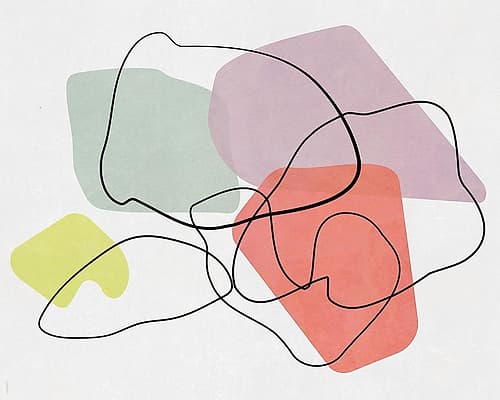 Watercolor Abstract Sketch Decorative Print