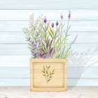 Lavender and Wood Square IV Art Print