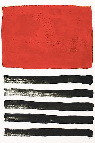 Red Jungle Time Art Print