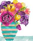 Floral Pop Vase Art Print
