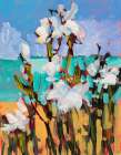 Flowers By The Beach Art Print