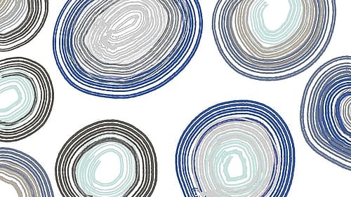 Blue And Gray Family Circle Art Print by Robin Maria