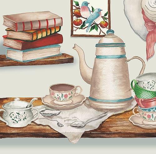 Cottage Scene I Art Print