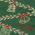 Green And Gold Holiday Wrap Merry Art Print