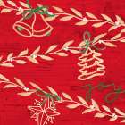 Red And Gold Holilday Wrap Art Print
