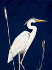 Heron on Navy II Art Print