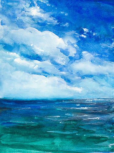 Thunder Rolls the Sea Tonight Art Print
