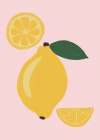 Lovely Lemon On Pink