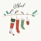 Noel Stockings Art Print