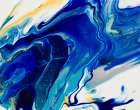 Pavona Blu Abstract Art Print