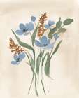Blue Autumn Cosmos II Art Print