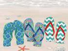 Fun Flip Flops In The Sand Art Print