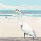 Egret On The Beach Art Print