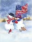Patriotic Snowmen Art Print