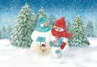 Snowman Family Art Print