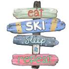 Eat Ski Sleep Repeat Sign