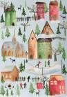 Busy Winter Village Art Print