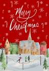 Cozy Town Merry Christmas Art Print