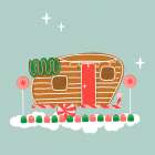Mid-Century Modern Gingerbread IV Art Print