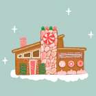 Mid-Century Modern Gingerbread II Art Print