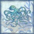 Nautical Life Octopus Art Print