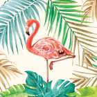 Beautiful Flamingo and Palms Art Print