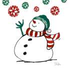 Silly Snowman Art Print