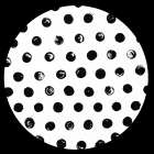 Black Dots on White Disc Art Print