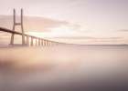 Foggy Morning Bridge Art Print