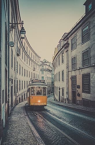 Along The Trolley Car Art Print