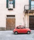 Vintage Car In Old Town Art Print