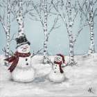 Snowmen In The Day Art Print