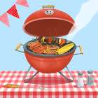 Grilling At The Cookout Art Print
