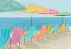 Beach Chairs Muted Art Print