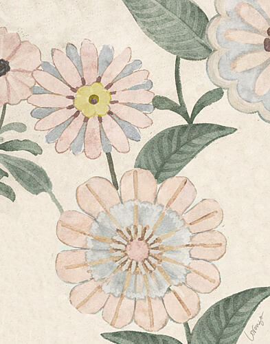 Happy Pink Floral III Art Print