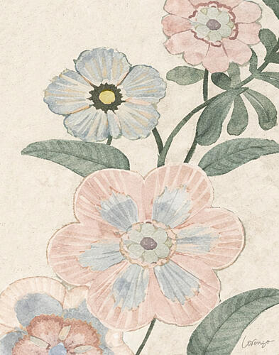 Happy Pink Floral II Art Print