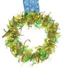 Wreath With Blue Ribbon