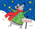 Santas Mouse Art Print
