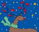 Reindeer and Friends Art Print