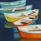 Serene Rowboats Art Print