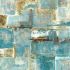 Graphic Squares Blue Art Print