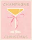 Champagne Christmas Art Print