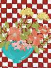 Checkerboard Floral Art Print