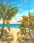 Lush Ocean View Art Print