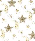 Holiday Gold Star Pattern Art Print