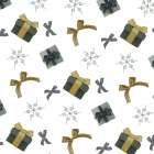 Holiday Bows and Present Pattern Art Print