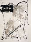 Black Splattered Art Print